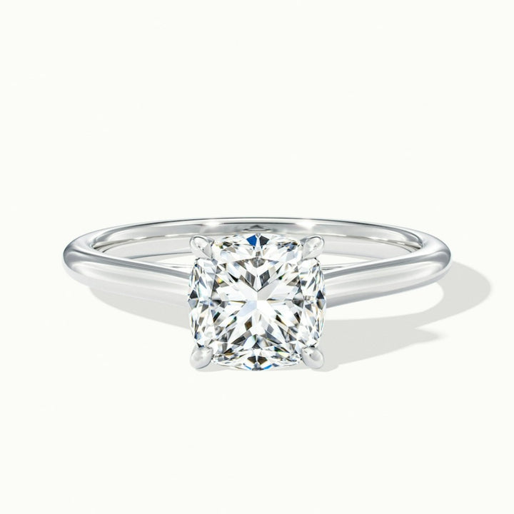 Lab Grown 1.14 CT Cushion Cut Diamond Minimalist Handmade Ring