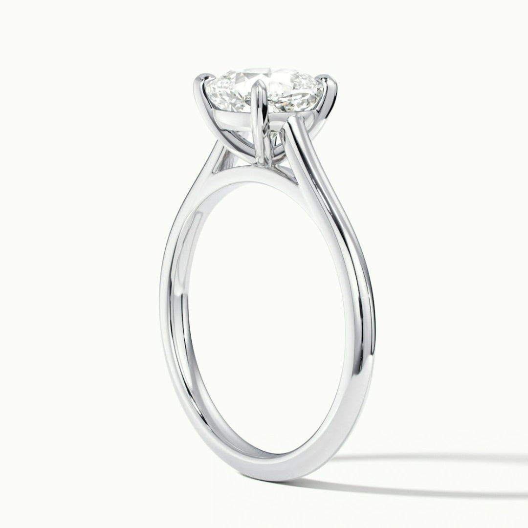 Lab Grown 1.14 CT Cushion Cut Diamond Minimalist Handmade Ring