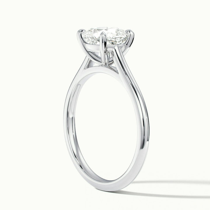 Lab Grown 1.14 CT Cushion Cut Diamond Minimalist Handmade Ring