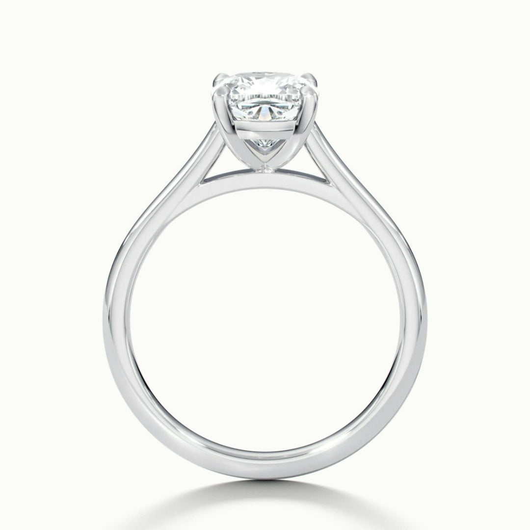 Lab Grown 1.14 CT Cushion Cut Diamond Minimalist Handmade Ring