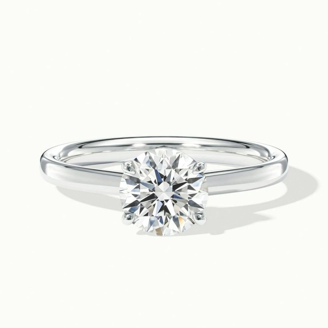 Lab Grown 1.20 CT Round Cut Diamond Victorian Engagement Ring