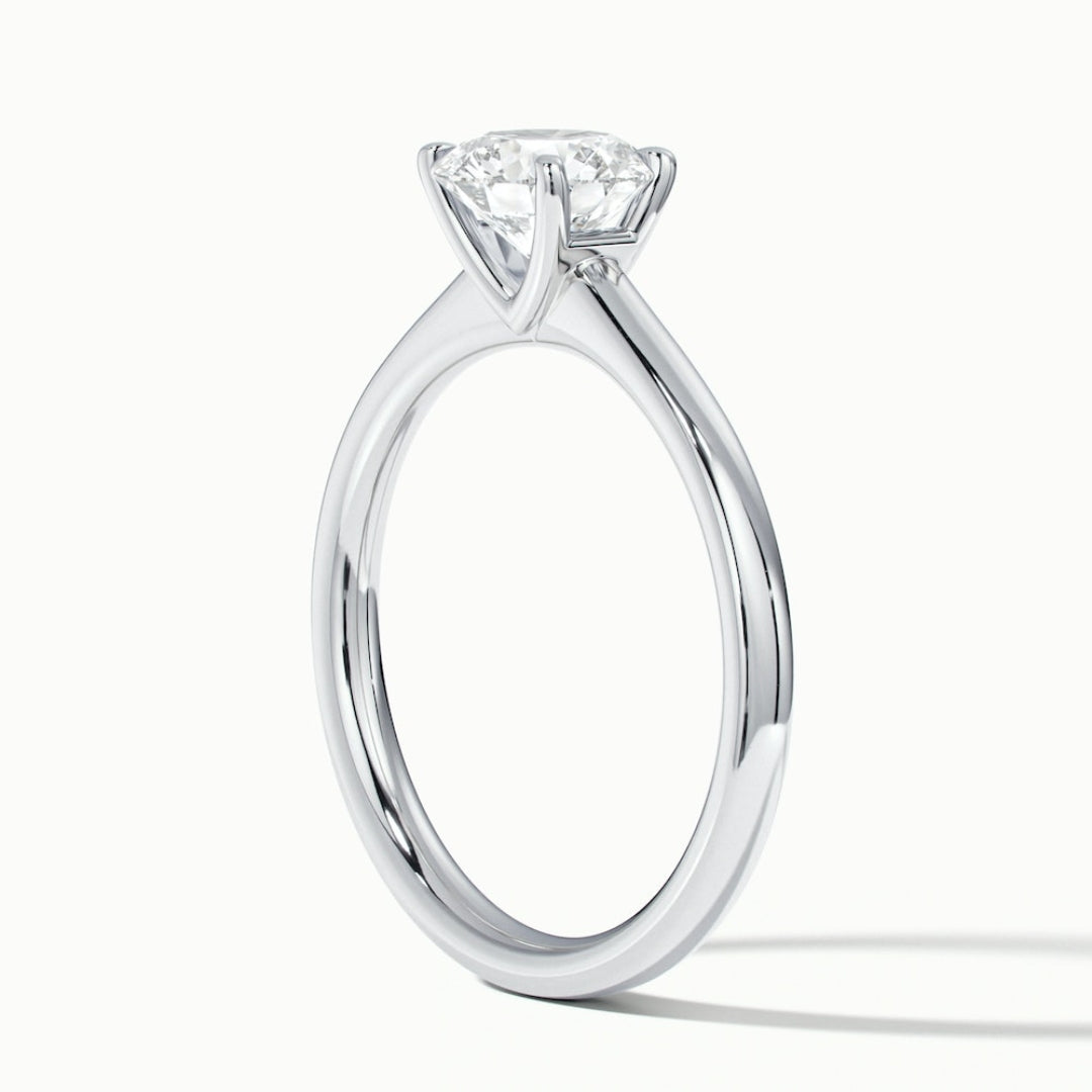 Lab Grown 1.20 CT Round Cut Diamond Victorian Engagement Ring