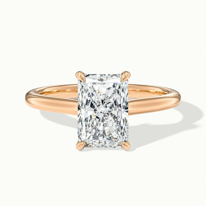 Lab Grown 2.00 CT Radiant Cut Diamond Avant Garde Wedding Ring