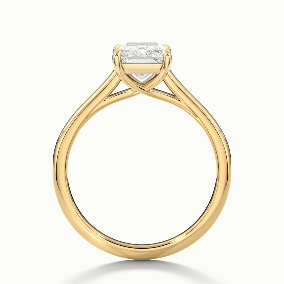 Lab Grown 2.00 CT Radiant Cut Diamond Avant Garde Wedding Ring