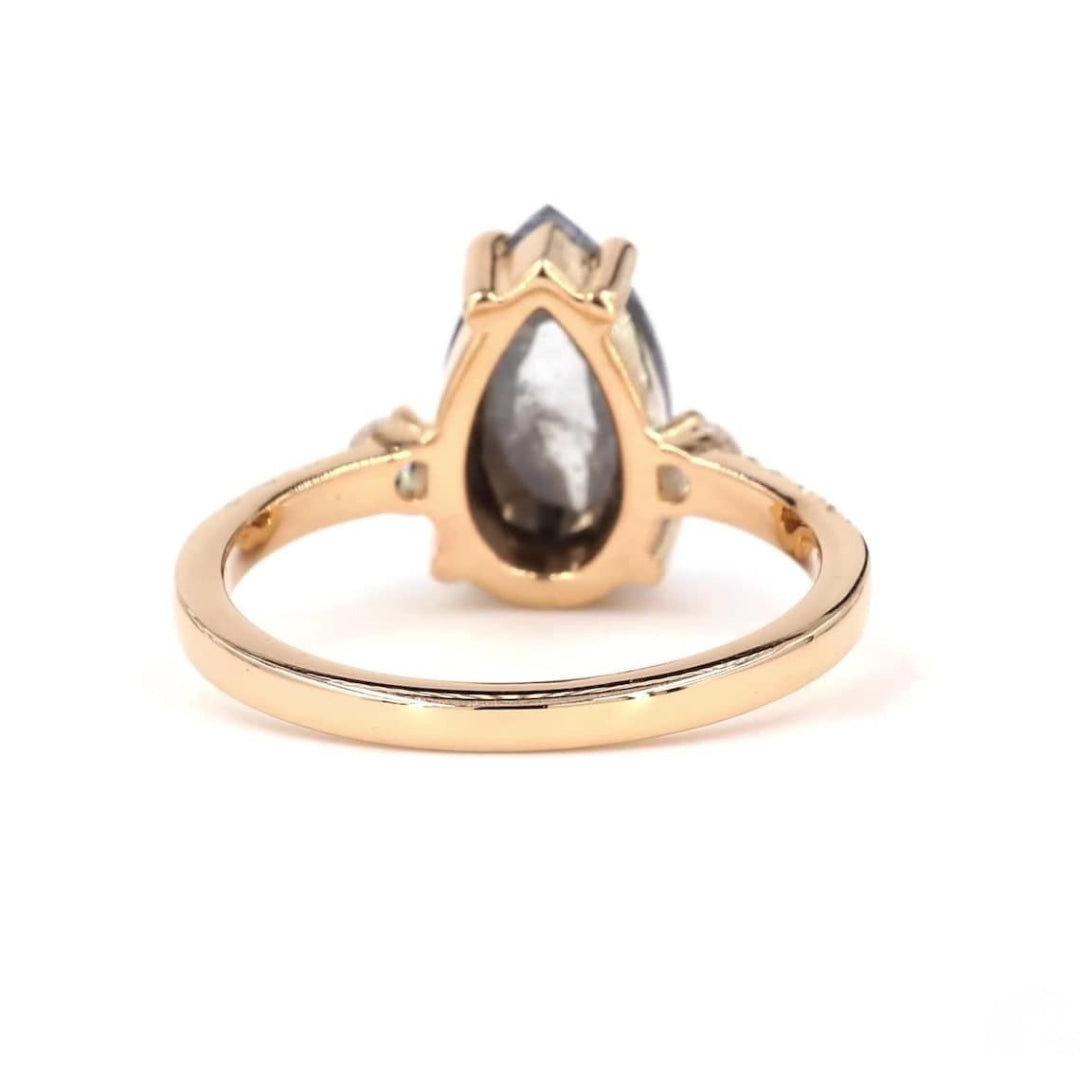Vintage Inspired Pear Cut Moissanite Diamond Ring For Women