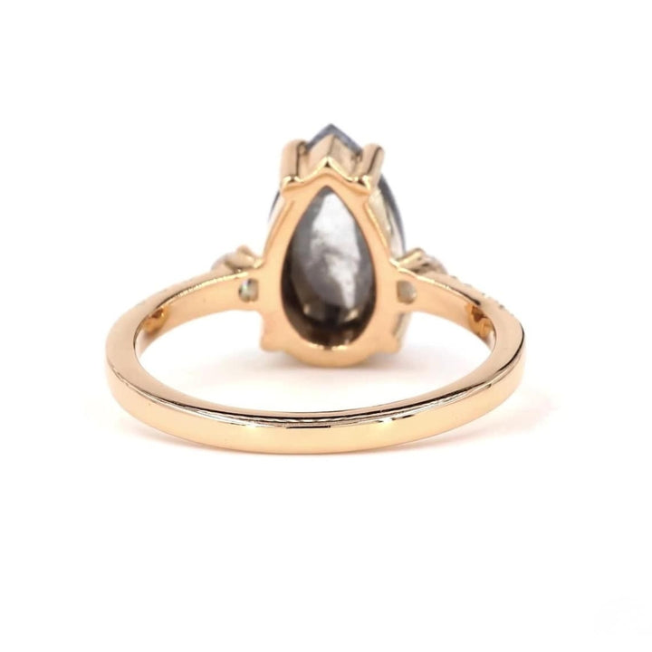 Vintage Inspired Pear Cut Moissanite Diamond Ring For Women