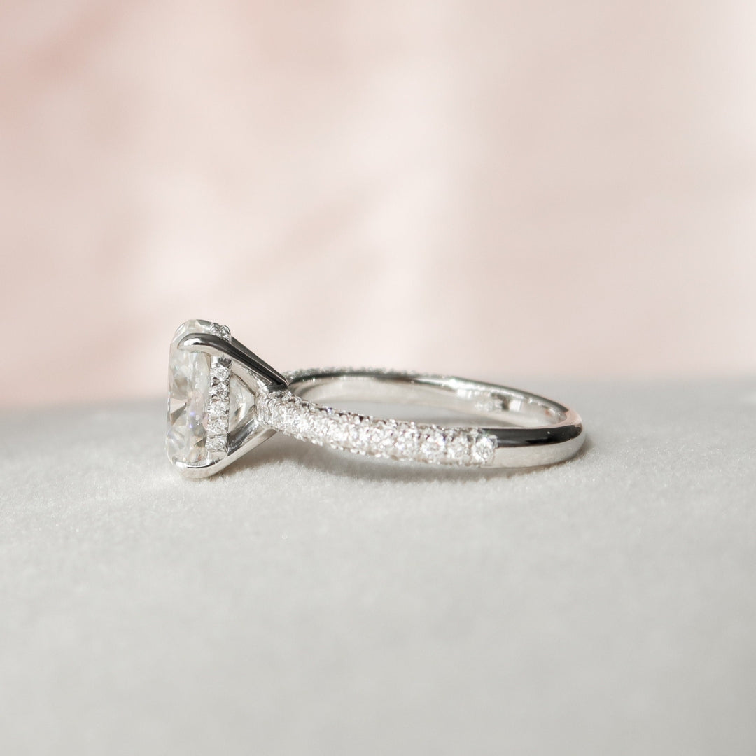 Moissanite 2.78 CT Oval Cut Diamond Boho & Hippie Engagement Ring