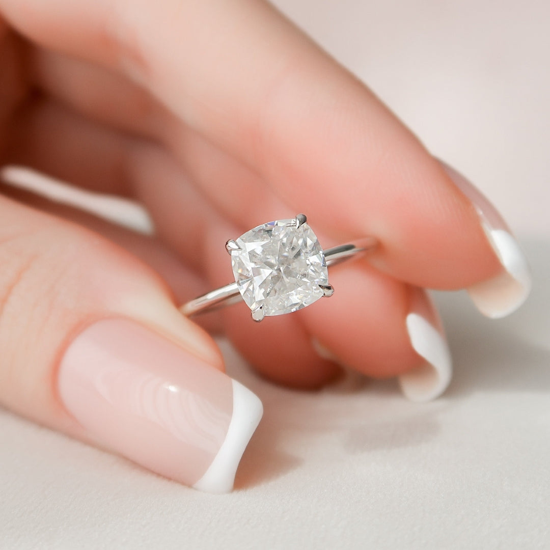 Moissanite 2.67 CT Cushion Cut Diamond Art Deco Wedding Ring