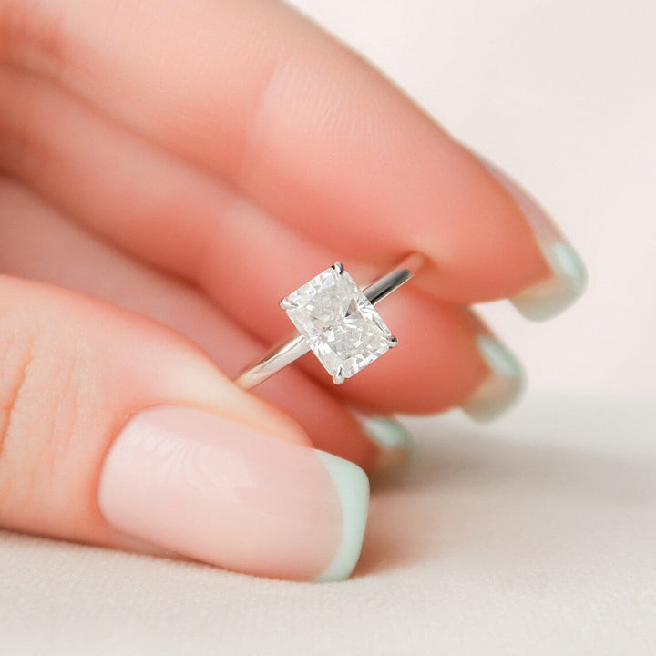 Moissanite 1.60 CT Radiant Cut Diamond Boho & Hippie Wedding Ring
