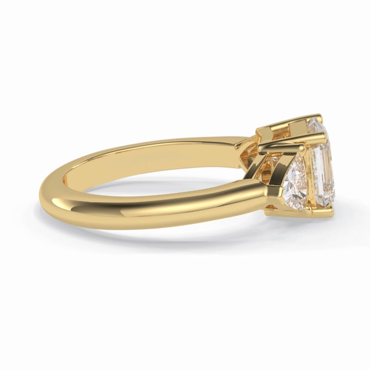 Lab Grown 3.71 CT Asscher Cut Diamond Avant Garde Anniversary Ring