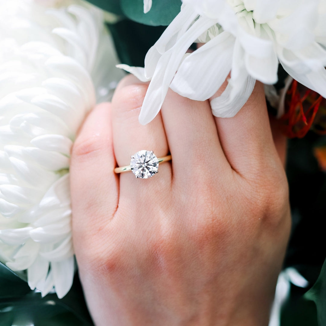 Moissanite 1.82 CT Round Cut Diamond Art Deco Anniversary Ring
