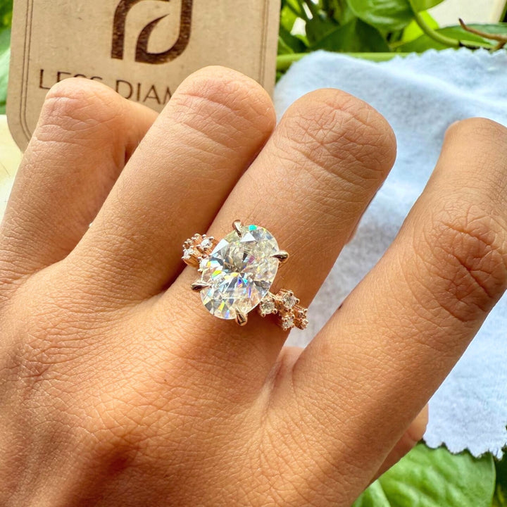 Surprise Diamond Engagement Ring Set in Rose Gold