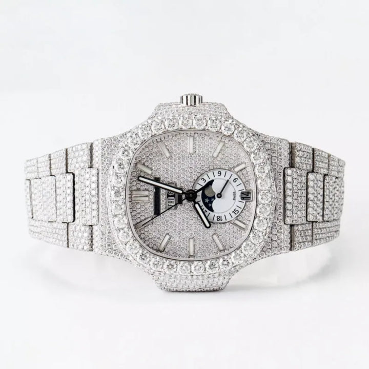 Moissanite 56.70 CT Round Cut Diamond Edwardian Watch