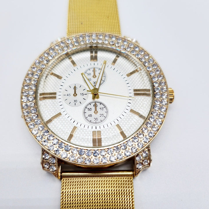 Moissanite 32.41 CT Round Cut Diamond Brutalist Watch