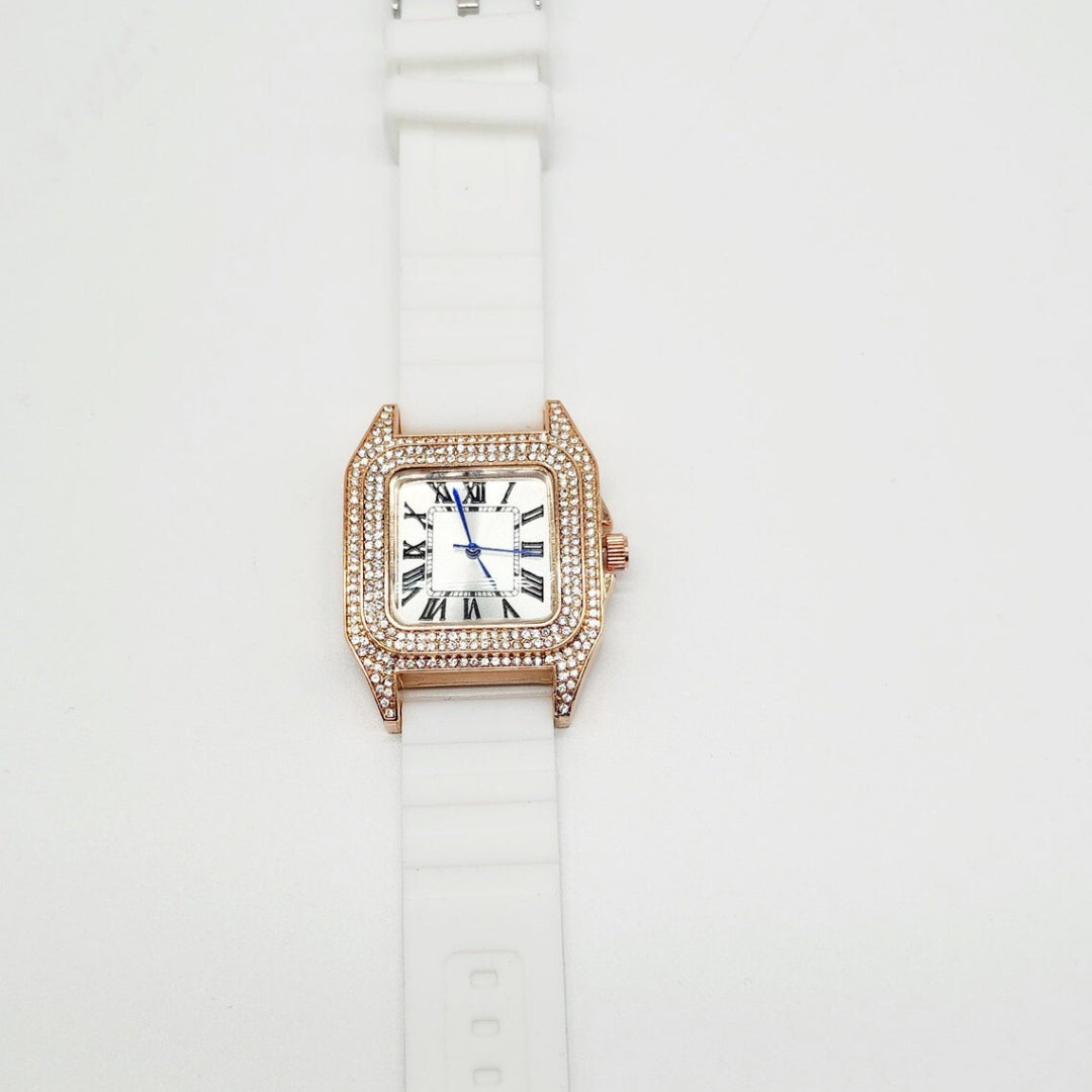 Moissanite 21.41 CT Round Cut Diamond Brutalist Watch
