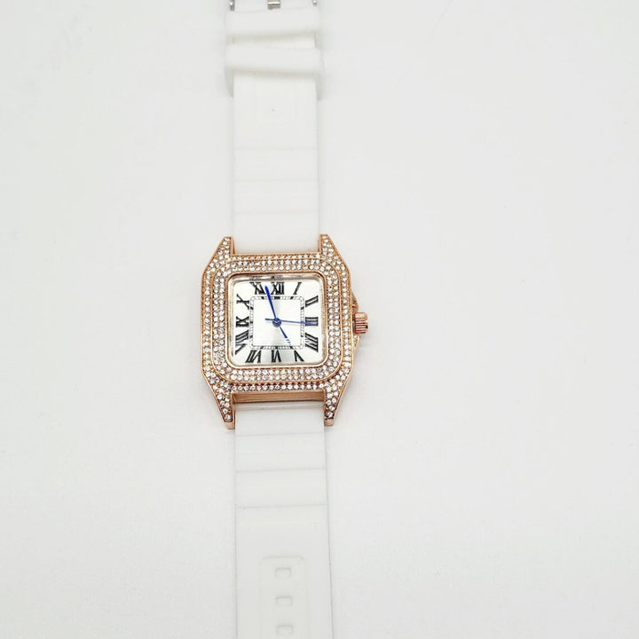 Moissanite 21.41 CT Round Cut Diamond Brutalist Watch