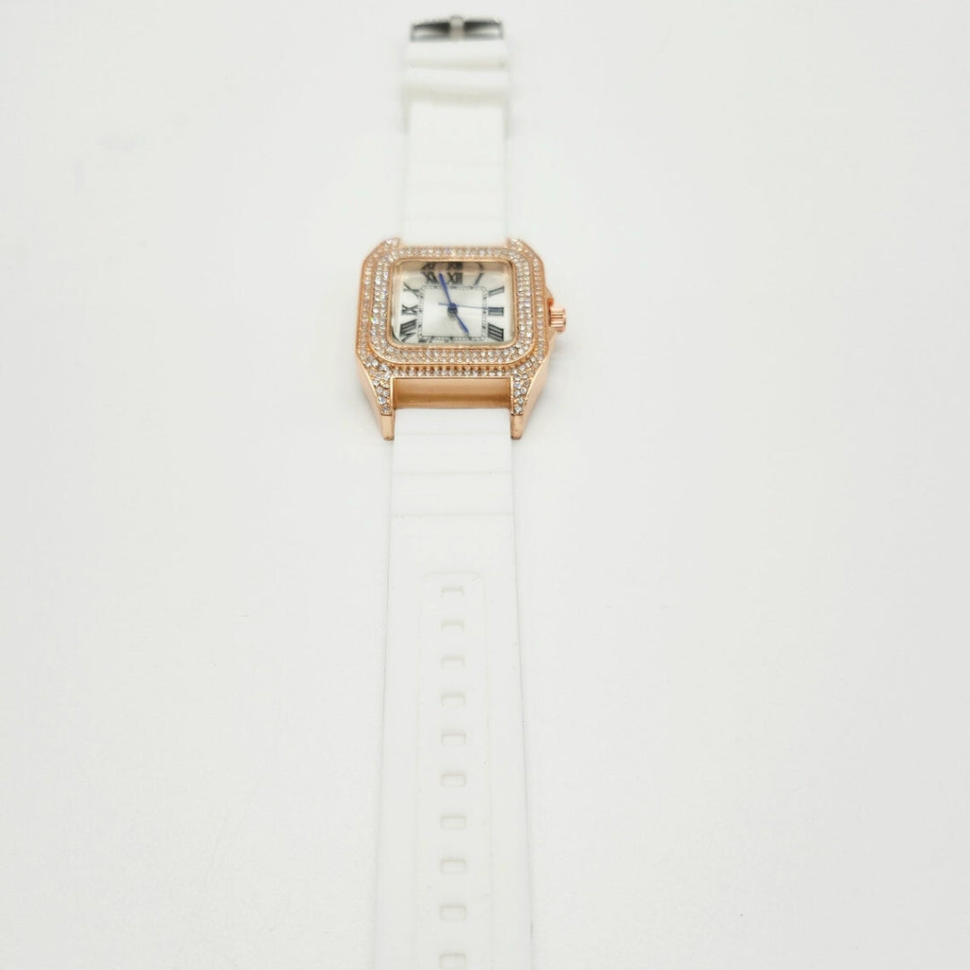 Moissanite 21.41 CT Round Cut Diamond Brutalist Watch