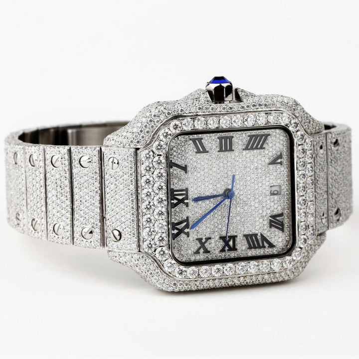 Moissanite 23.00 CT Round Cut Diamond Edwardian Watch