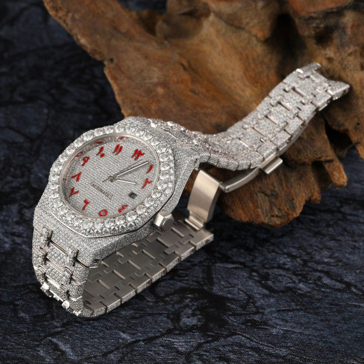 Moissanite 39.42 CT Round Cut Diamond Avant Garde Watch