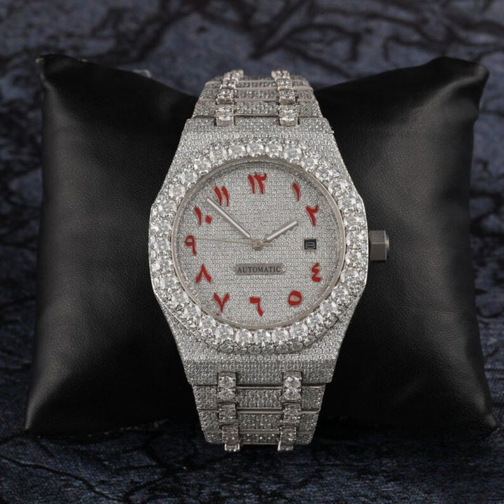 Moissanite 39.42 CT Round Cut Diamond Avant Garde Watch