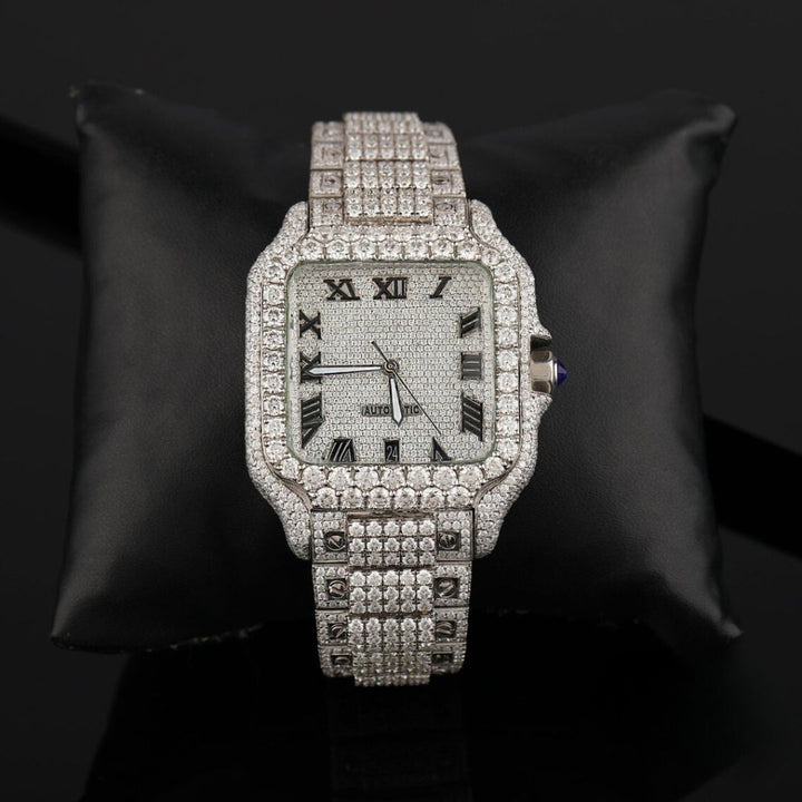 Moissanite 42.85 CT Round Cut Diamond Gothic Watch