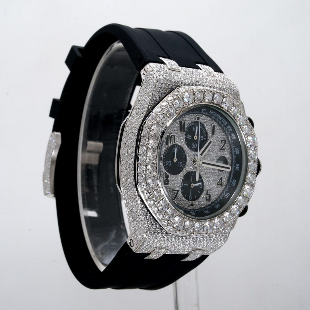 Moissanite 41.75 CT Round Cut Diamond Gothic Watch