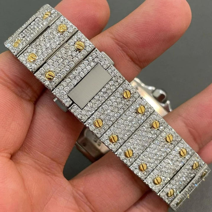 Moissanite  38.67 CT Round Cut Diamond Art Deco Watch