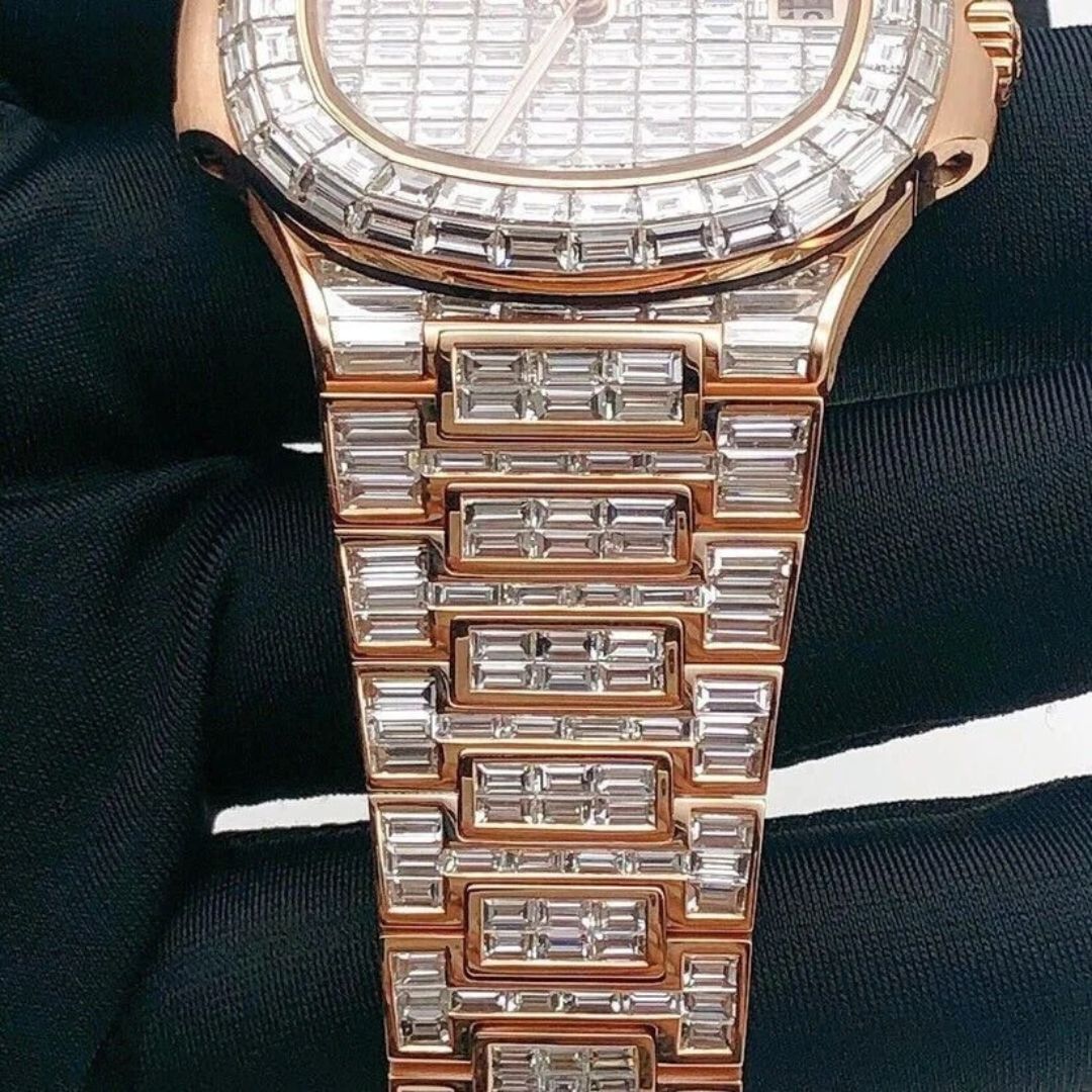 Moissanite 35.24 CT Baguette Cut Diamond Boho & Hippie Watch