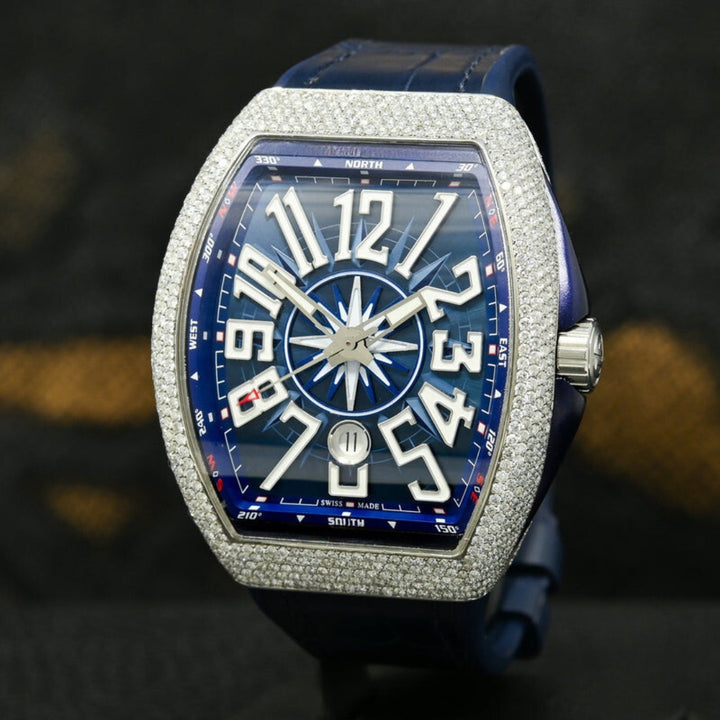 Moissanite 60.65 CT Round Cut Diamond Brutalist Watch