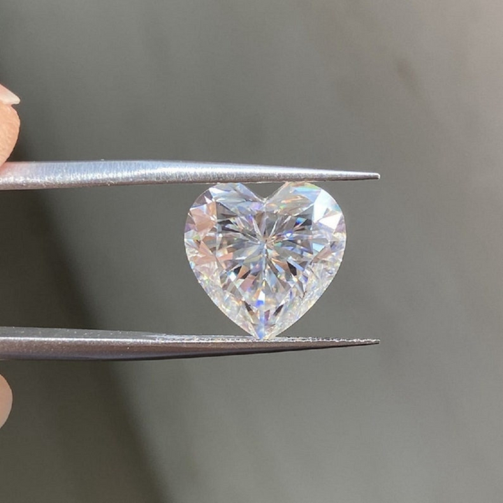 Moissanite 2.45 CT Heart Loose Diamond