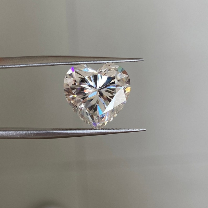 Moissanite 2.45 CT Heart Loose Diamond