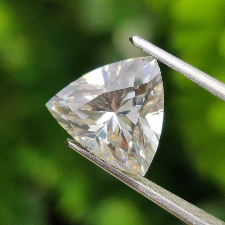 Moissanite 3.70 CT Trillion Loose Diamond