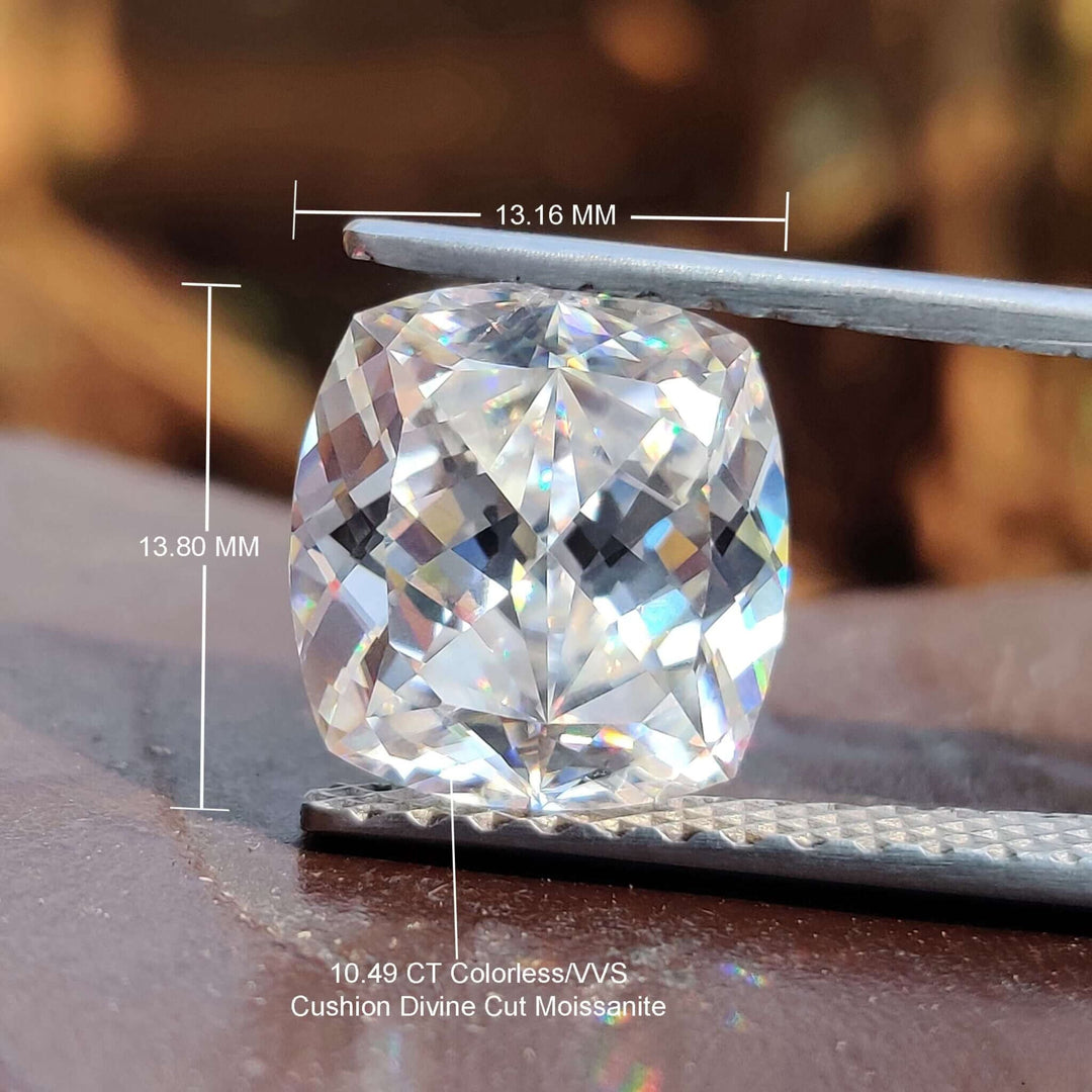 Moissanite 3.15 CT Cushion Loose Diamond