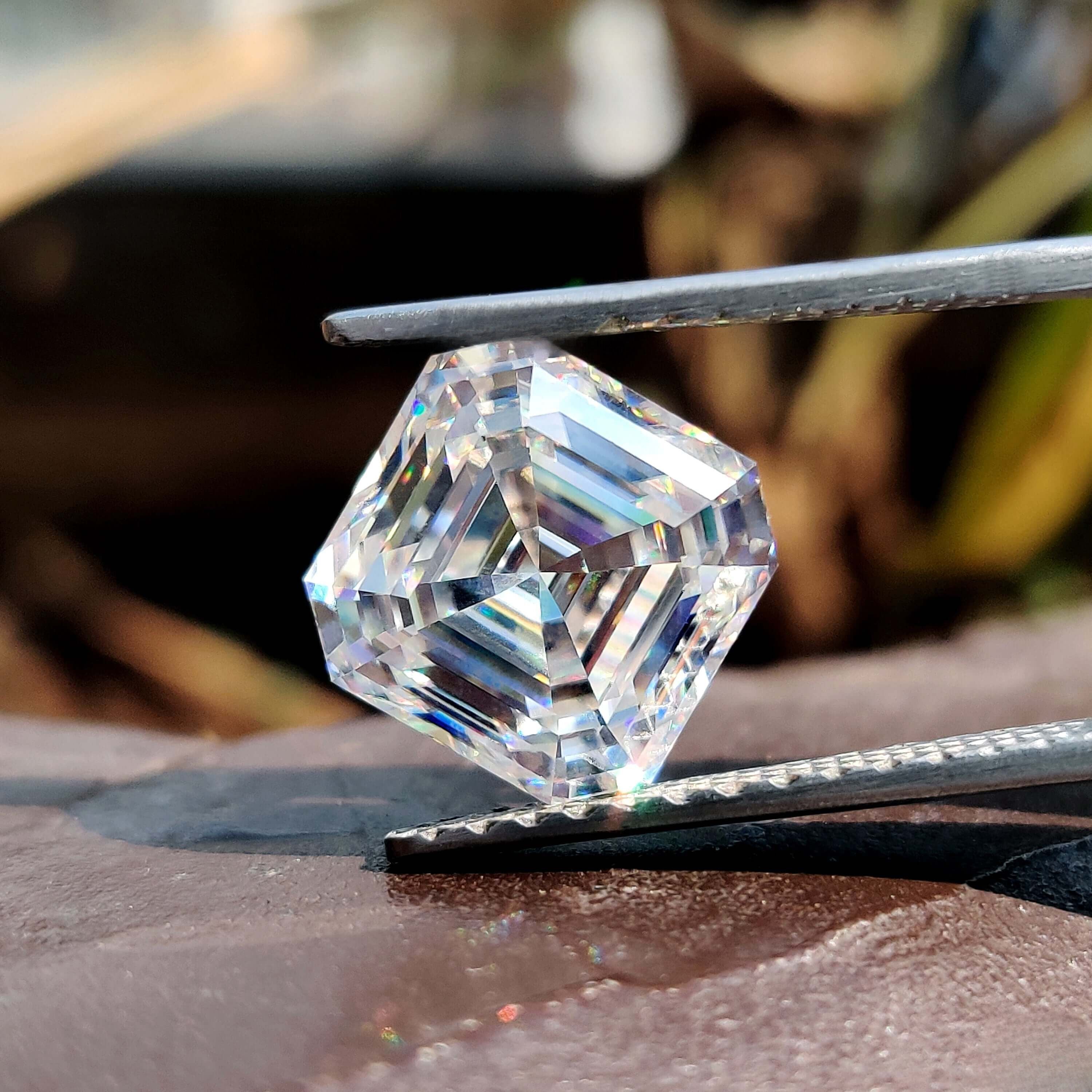 Moissanite 2.88 CT Asscher Loose Diamond