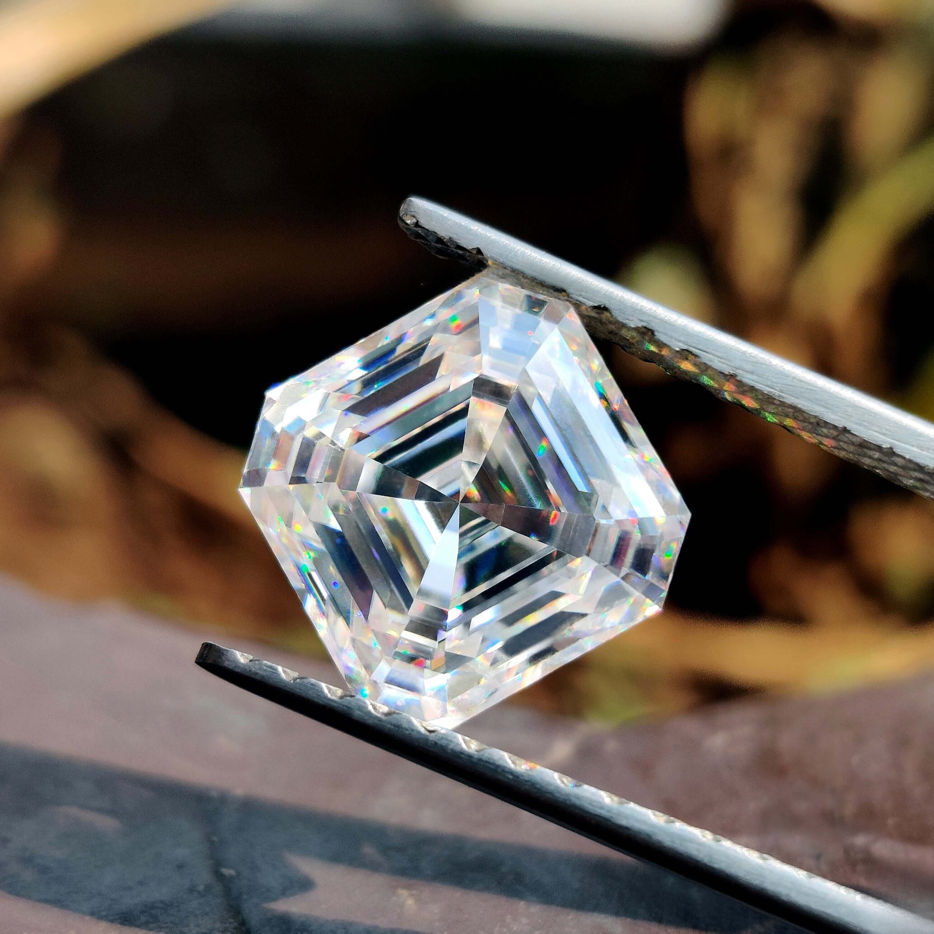 Moissanite 2.88 CT Asscher Loose Diamond