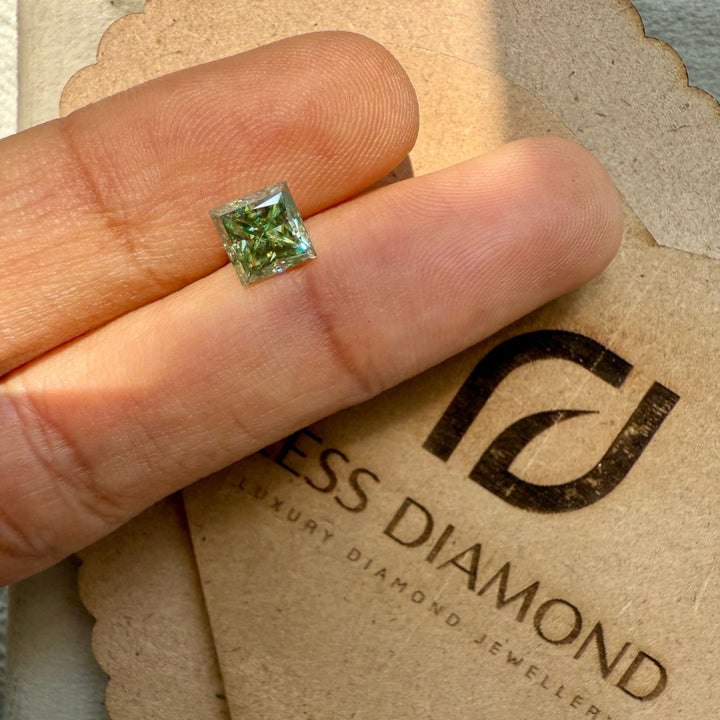 Moissanite 1.54 CT Princess Loose Diamond