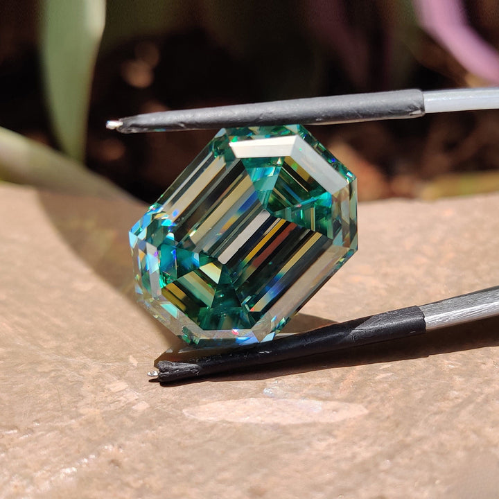 Moissanite 4.12 CT Emerald Loose Diamond