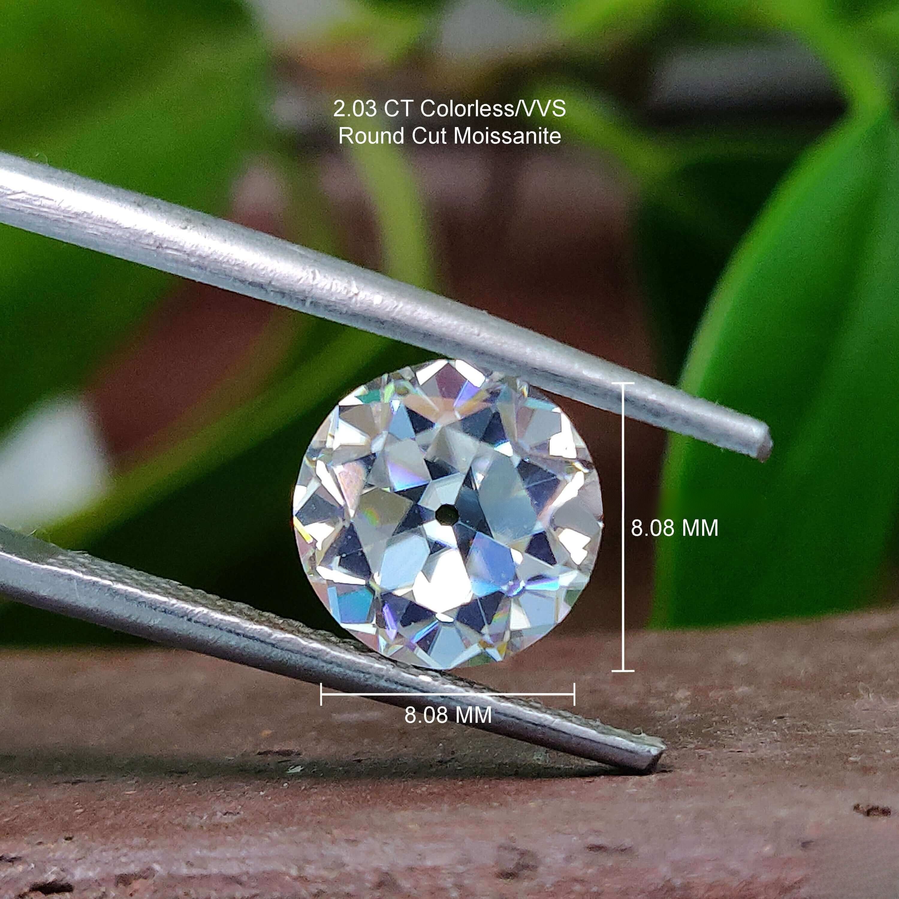 Moissanite 3.20 CT Round Loose Diamond