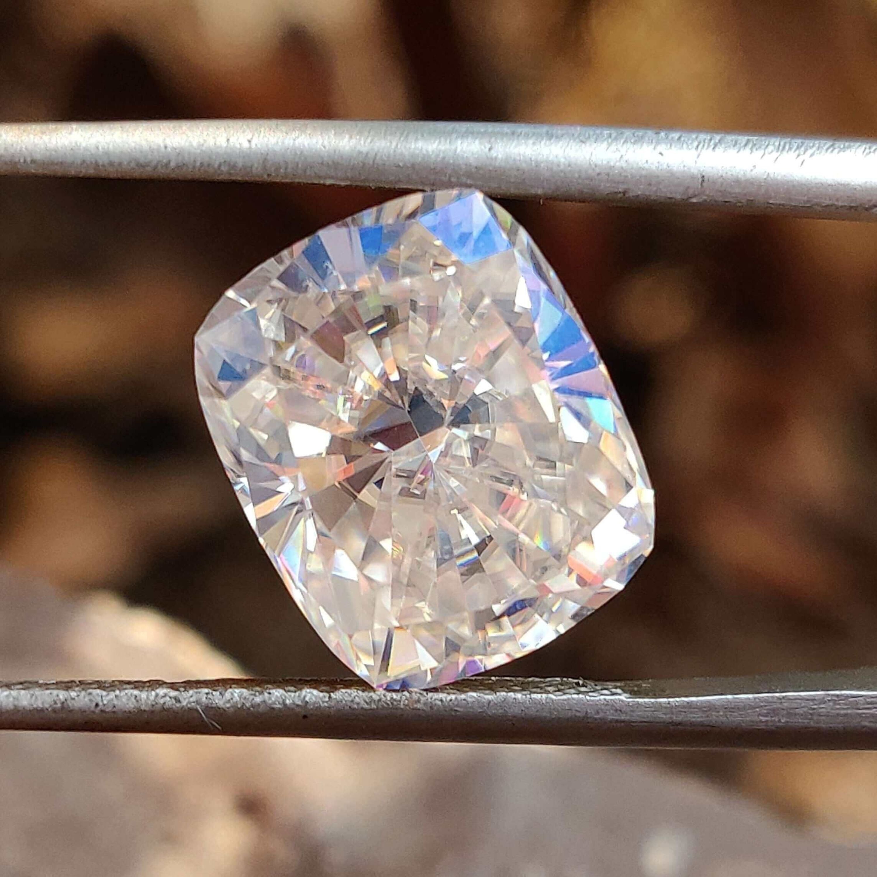 Moissanite 4.60 CT Cushion Loose Diamond