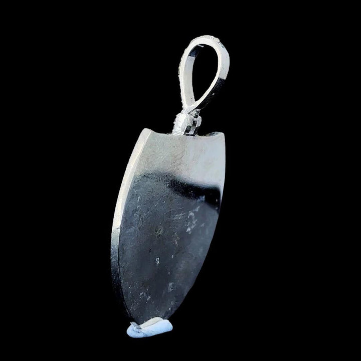 Oklahoma 35 Interstate Moissanite Pendant in 925 Sterling Silver Back Side View
