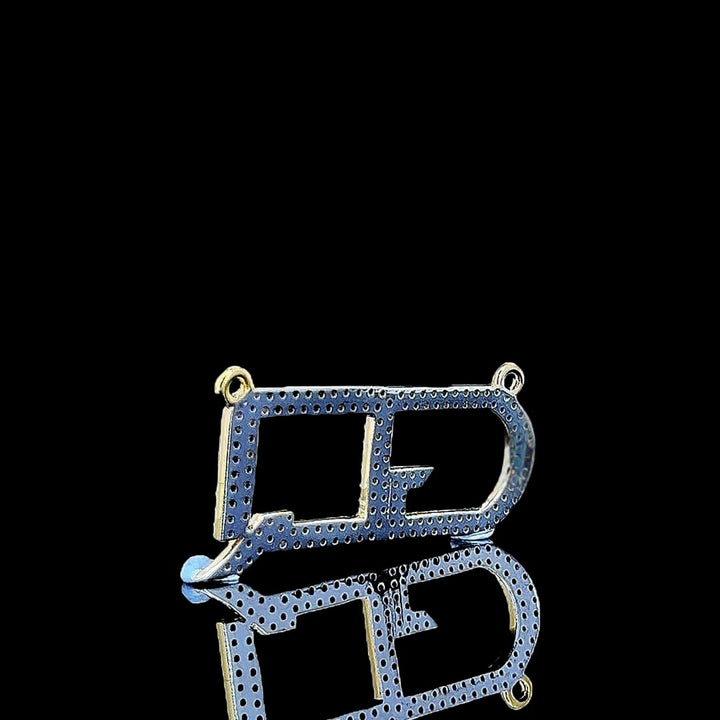 Quest Iced Moissanite Pendant in 925 Sterling Silver Back Side View